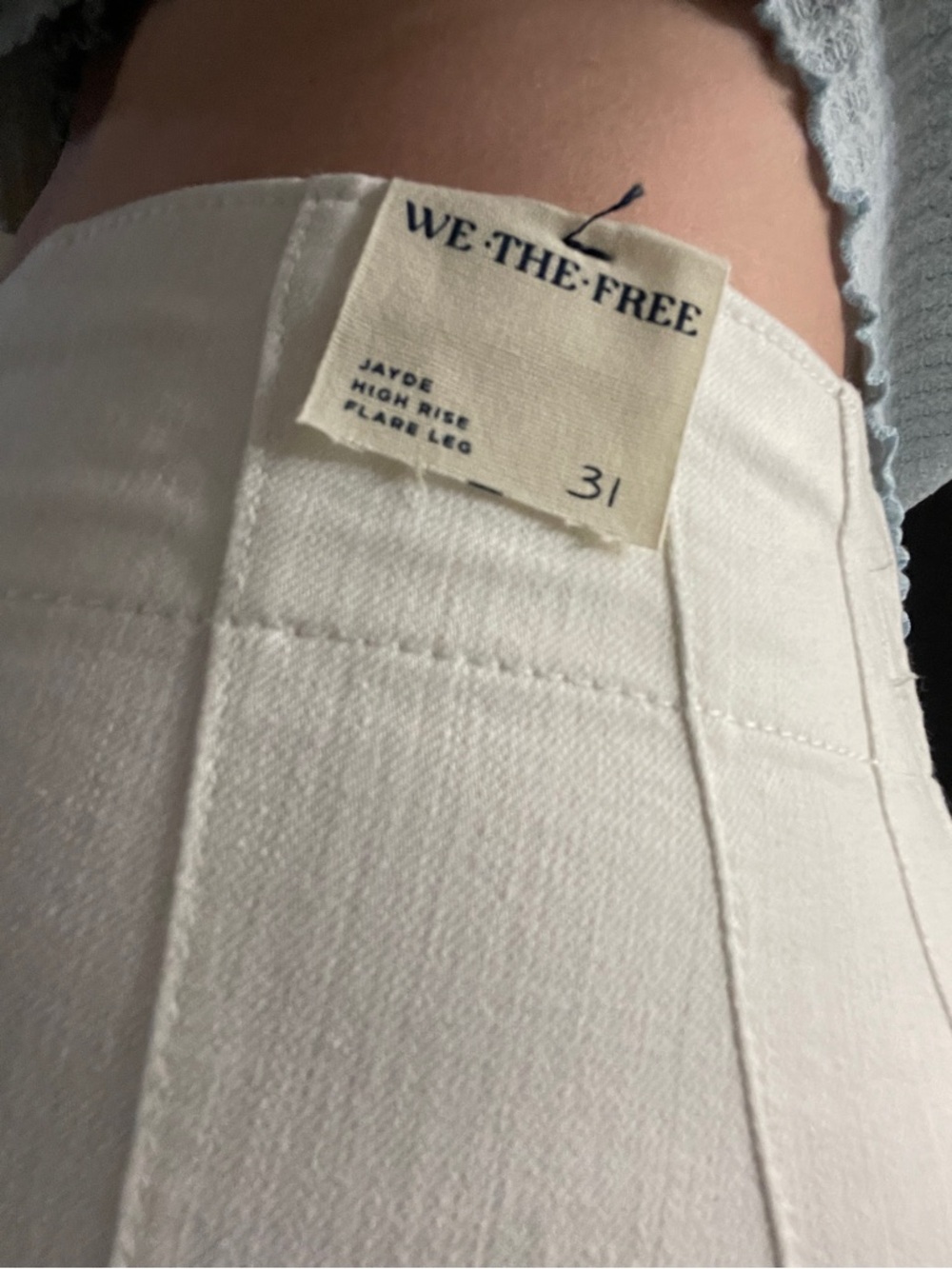 Free People We The Free Jayde Flare Jeans in White size 31 - Picture 8 of 9